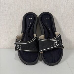 Nike Black and White Slide Sandals